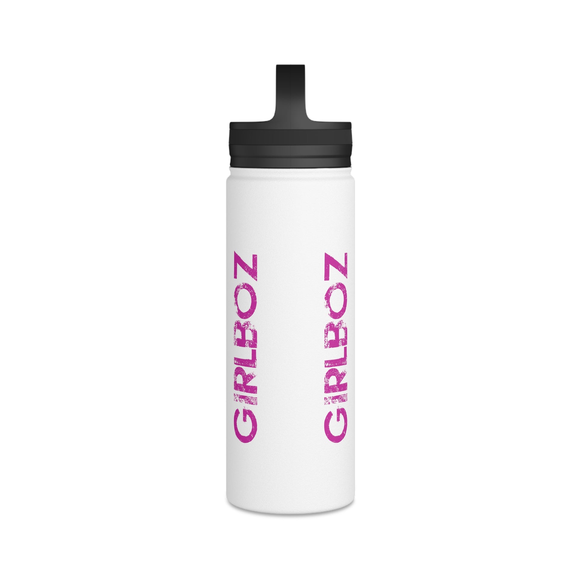 Stainless Steel Water Bottle, Handle Lid - GIRLBOZ