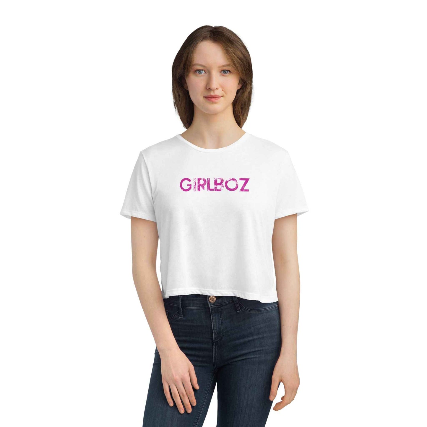 Women's Flowy Cropped Tee - GIRLBOZ