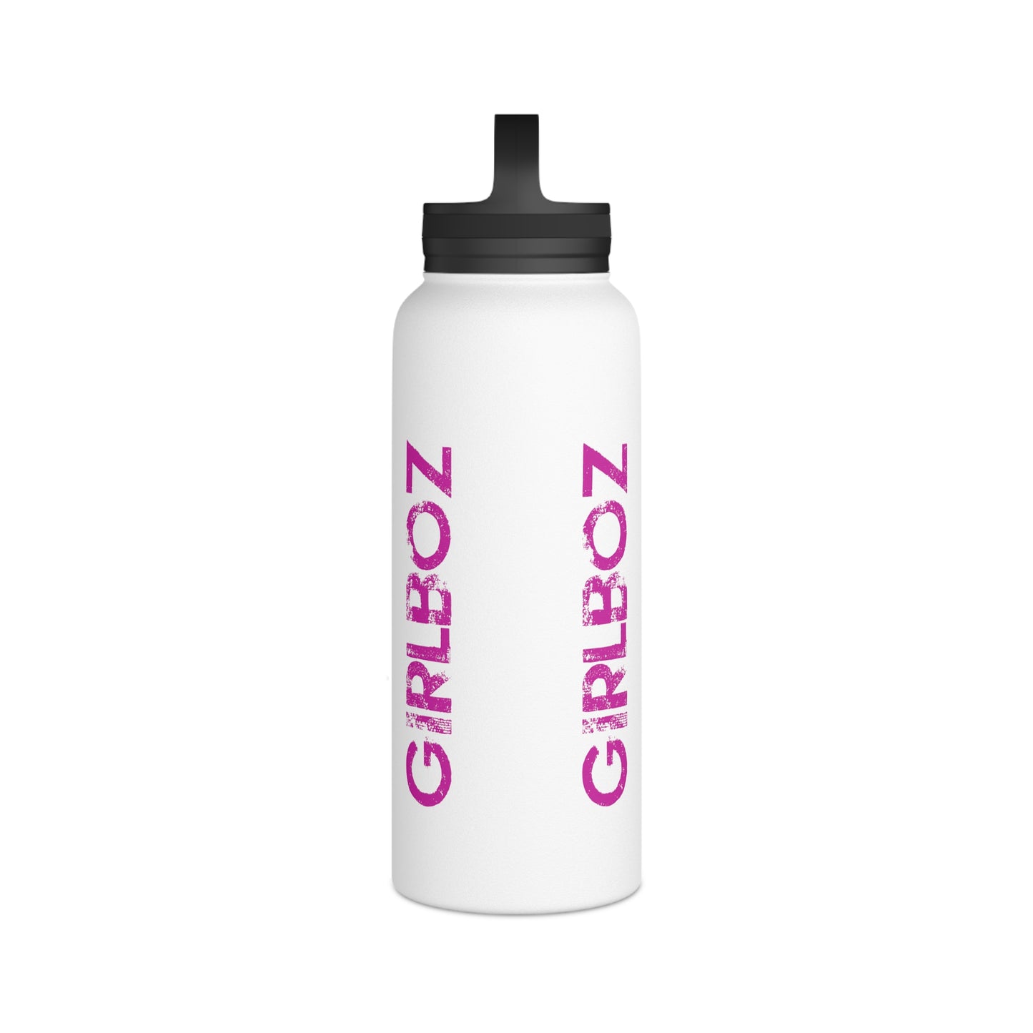Stainless Steel Water Bottle, Handle Lid - GIRLBOZ
