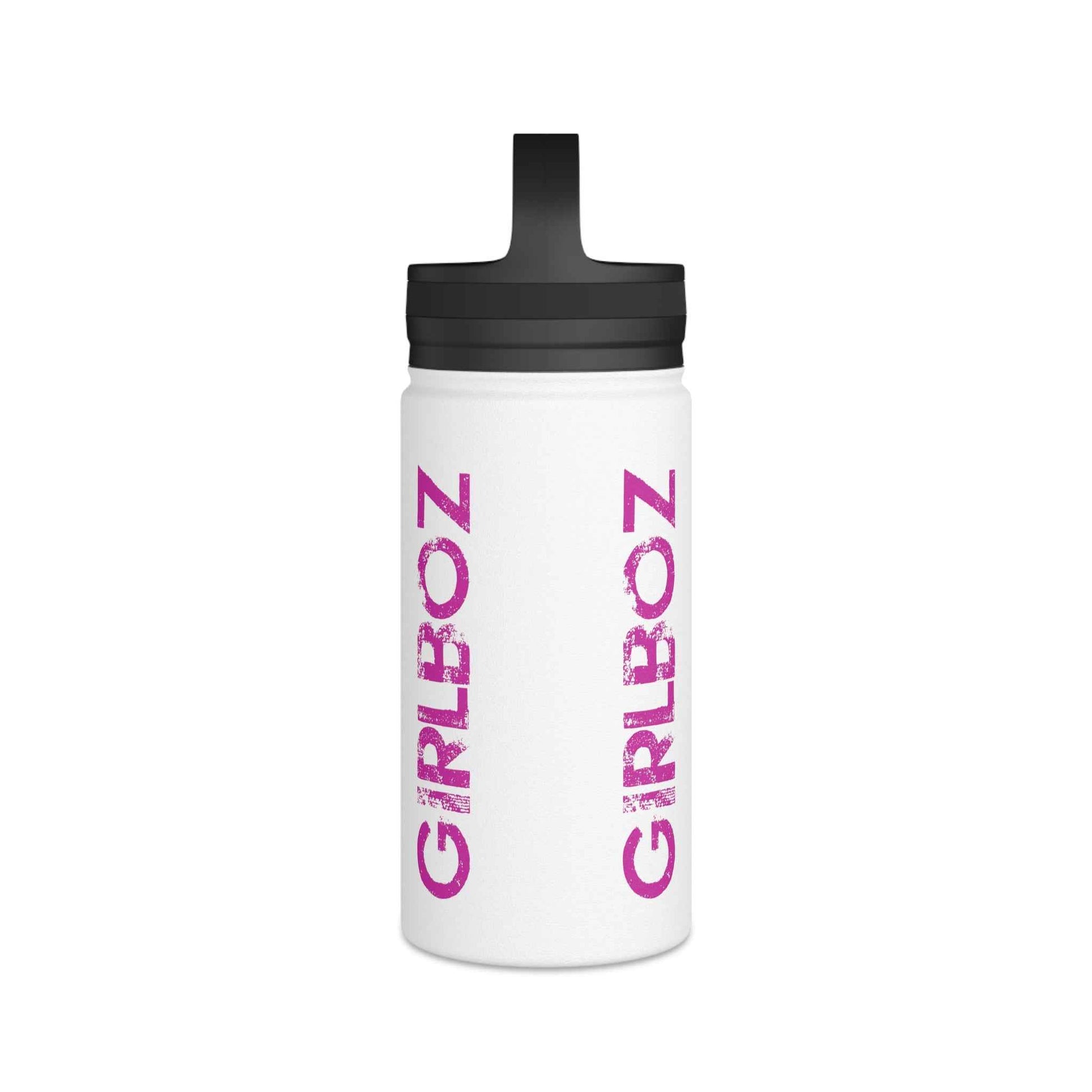 Stainless Steel Water Bottle, Handle Lid - GIRLBOZ