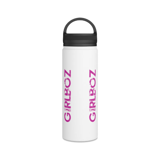Stainless Steel Water Bottle, Handle Lid - GIRLBOZ