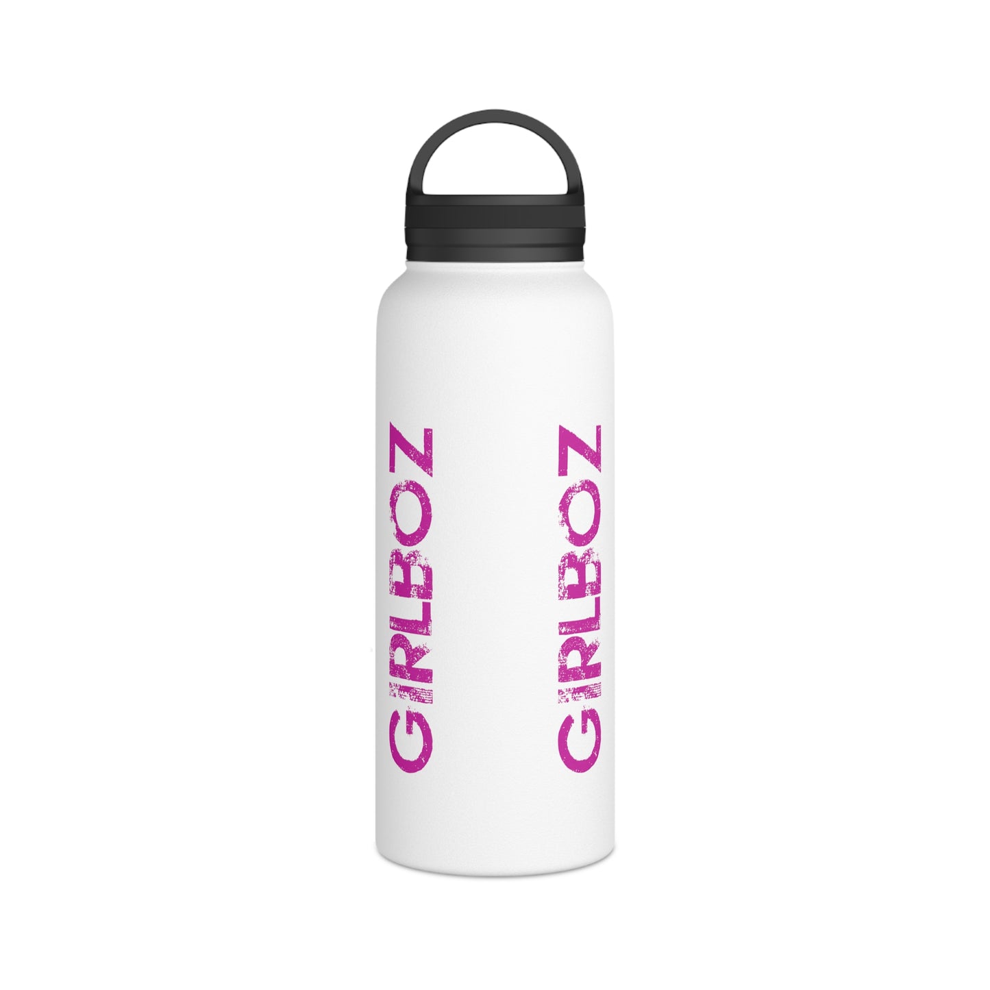 Stainless Steel Water Bottle, Handle Lid - GIRLBOZ