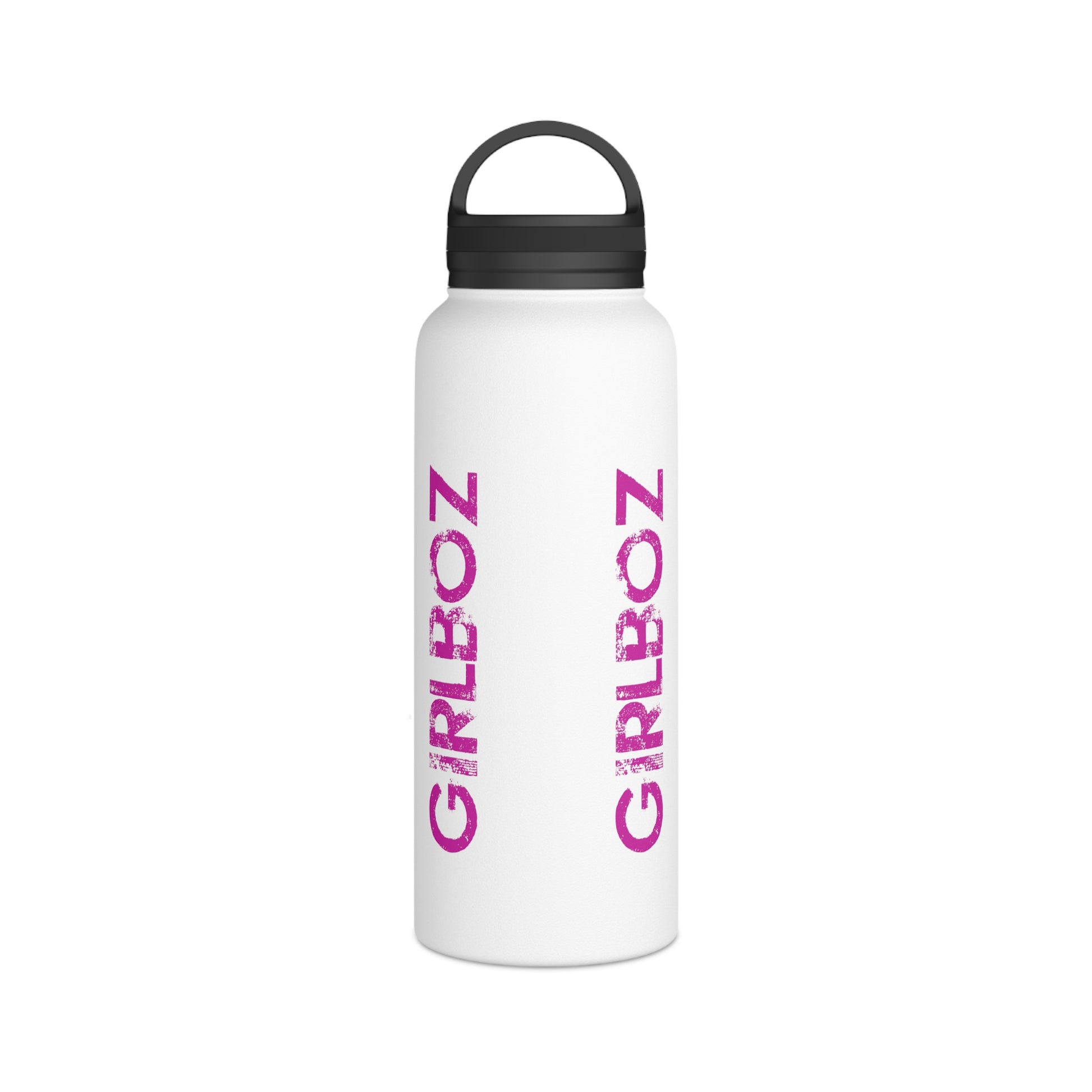Stainless Steel Water Bottle, Handle Lid - GIRLBOZ