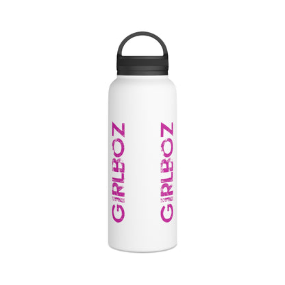 Stainless Steel Water Bottle, Handle Lid - GIRLBOZ