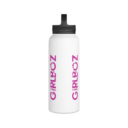 Stainless Steel Water Bottle, Handle Lid - GIRLBOZ