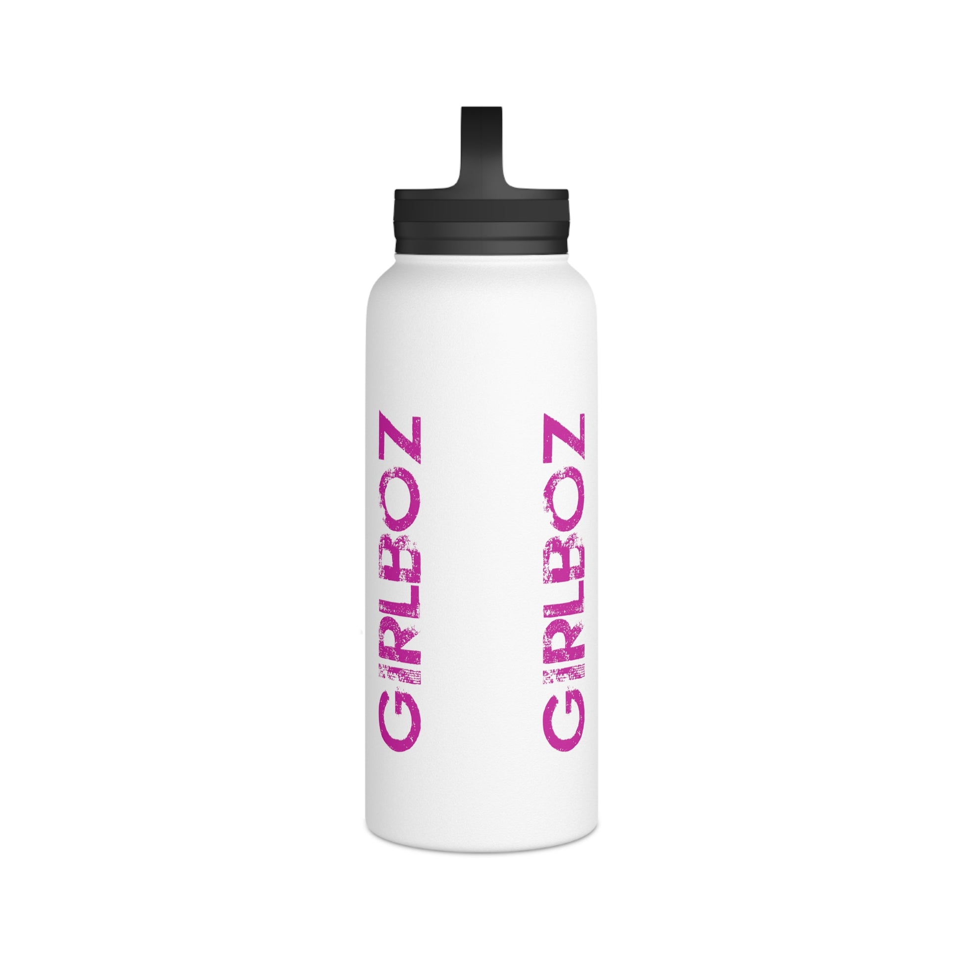 Stainless Steel Water Bottle, Handle Lid - GIRLBOZ