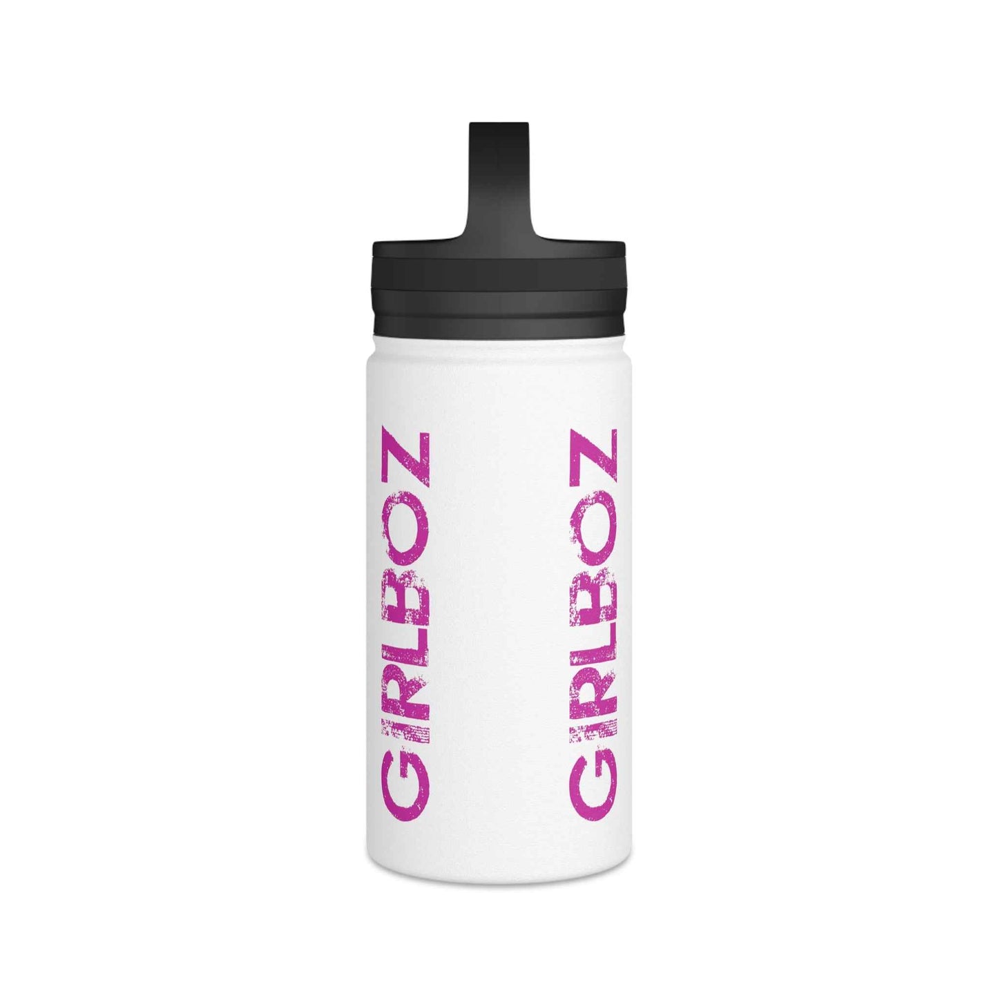Stainless Steel Water Bottle, Handle Lid - GIRLBOZ