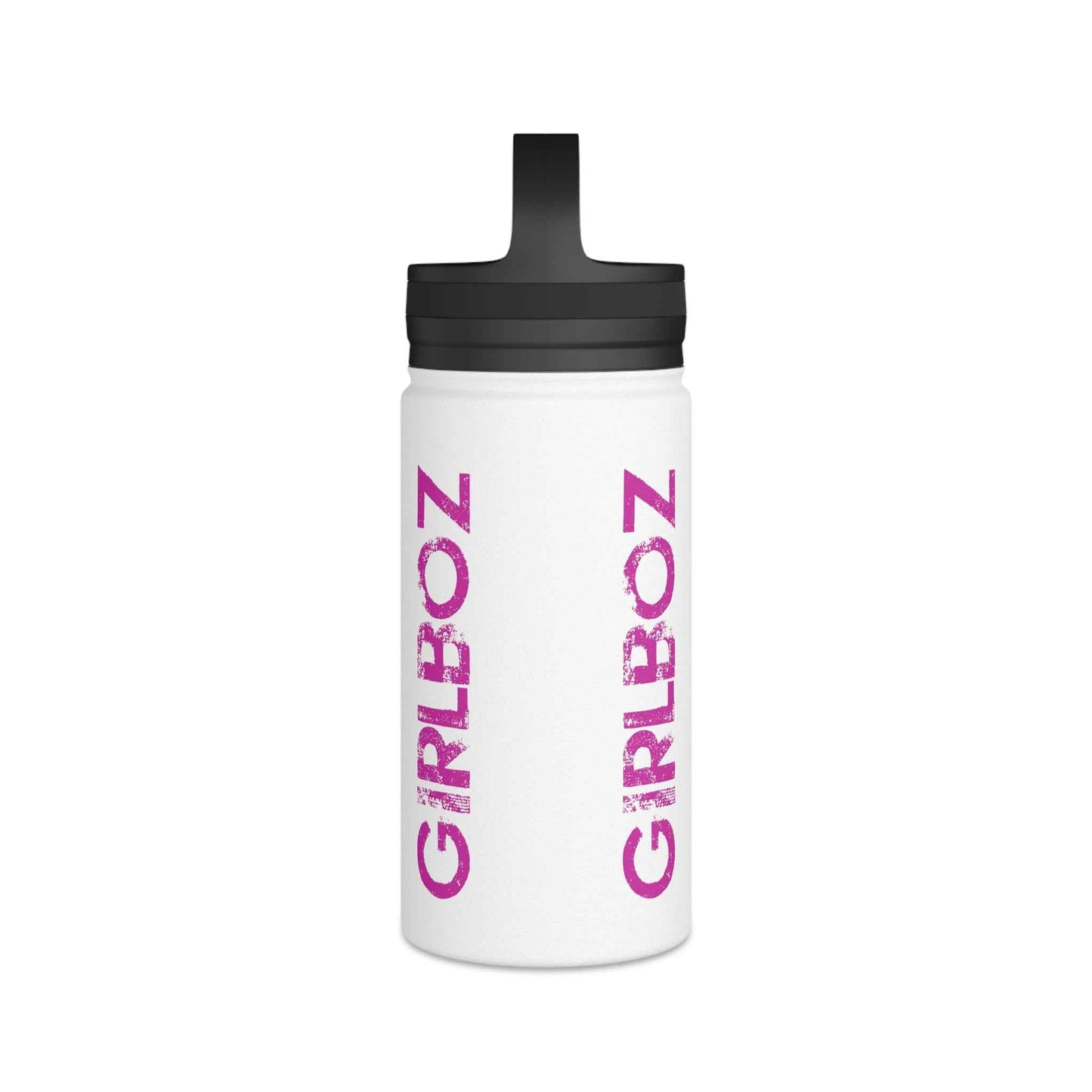 Stainless Steel Water Bottle, Handle Lid - GIRLBOZ