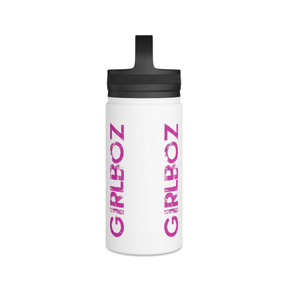 Stainless Steel Water Bottle, Handle Lid - GIRLBOZ