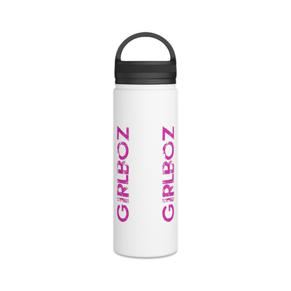 Stainless Steel Water Bottle, Handle Lid - GIRLBOZ