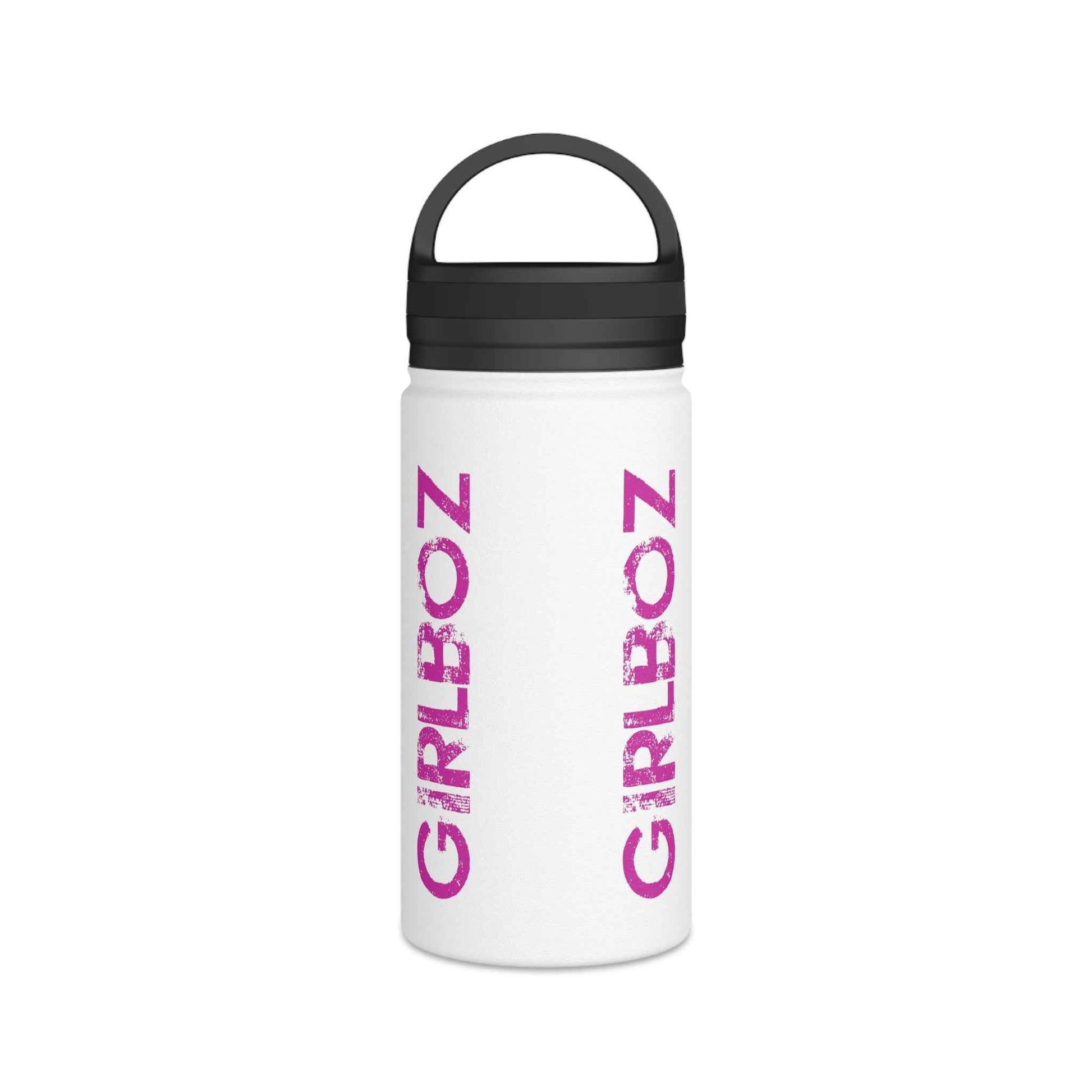 Stainless Steel Water Bottle, Handle Lid - GIRLBOZ