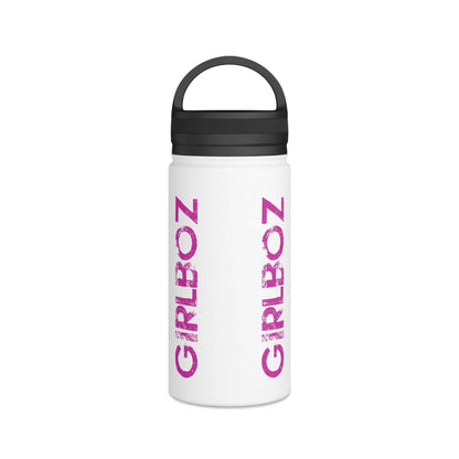 Stainless Steel Water Bottle, Handle Lid - GIRLBOZ