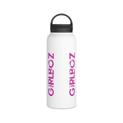 Stainless Steel Water Bottle, Handle Lid - GIRLBOZ